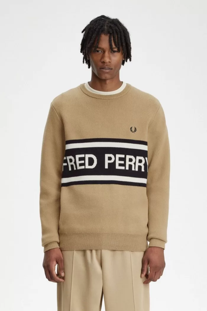 Fred Perry Graphic Men’s Jumper Green | IMJVK0394