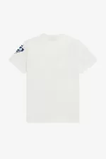 Fred Perry Grid Print Men’s T-Shirt Snow White | NCOWG1024