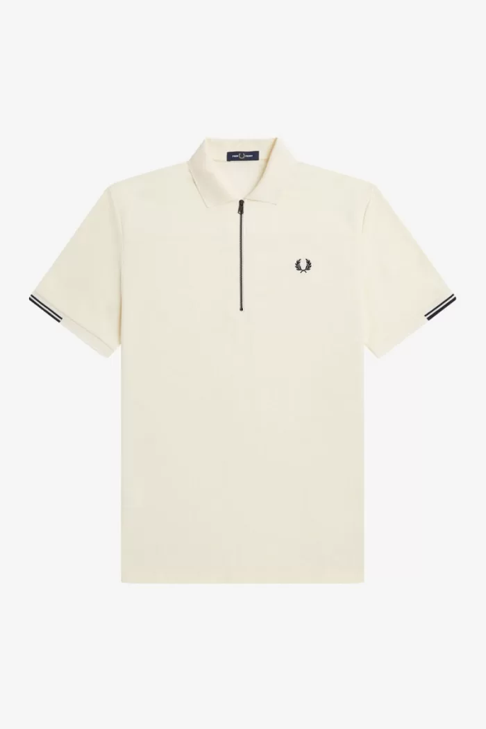 Fred Perry Half Zip Men’s Polo Shirt Beige | BOQYU3270