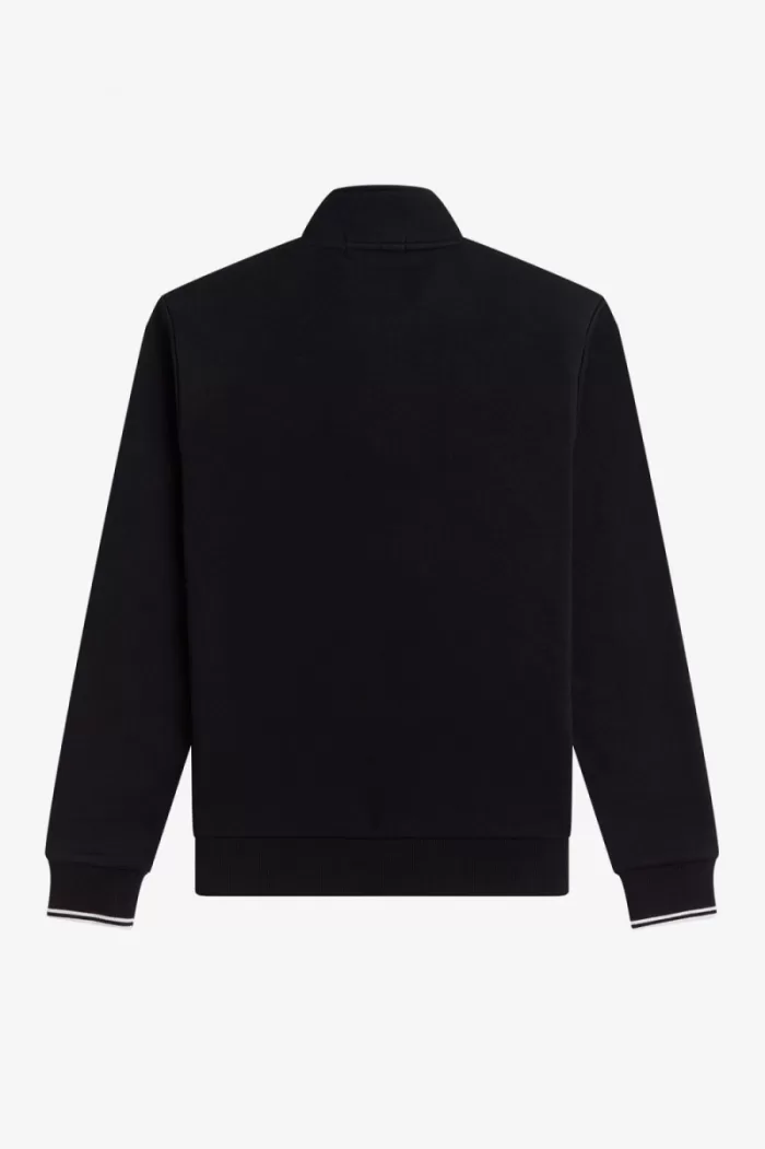 Fred Perry Half Zip Men’s Sweatshirts Black | LXZRO6421