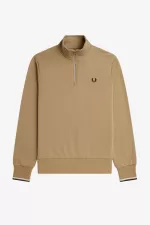 Fred Perry Half Zip Men’s Sweatshirts Green | ADNVE2380