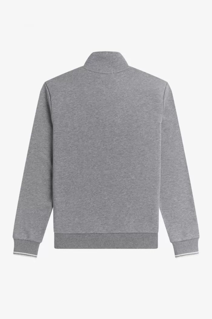 Fred Perry Half Zip Men’s Sweatshirts Grey | QORWK5897