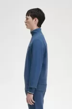 Fred Perry Half Zip Men’s Sweatshirts Midnight Blue | ZXGWN0631