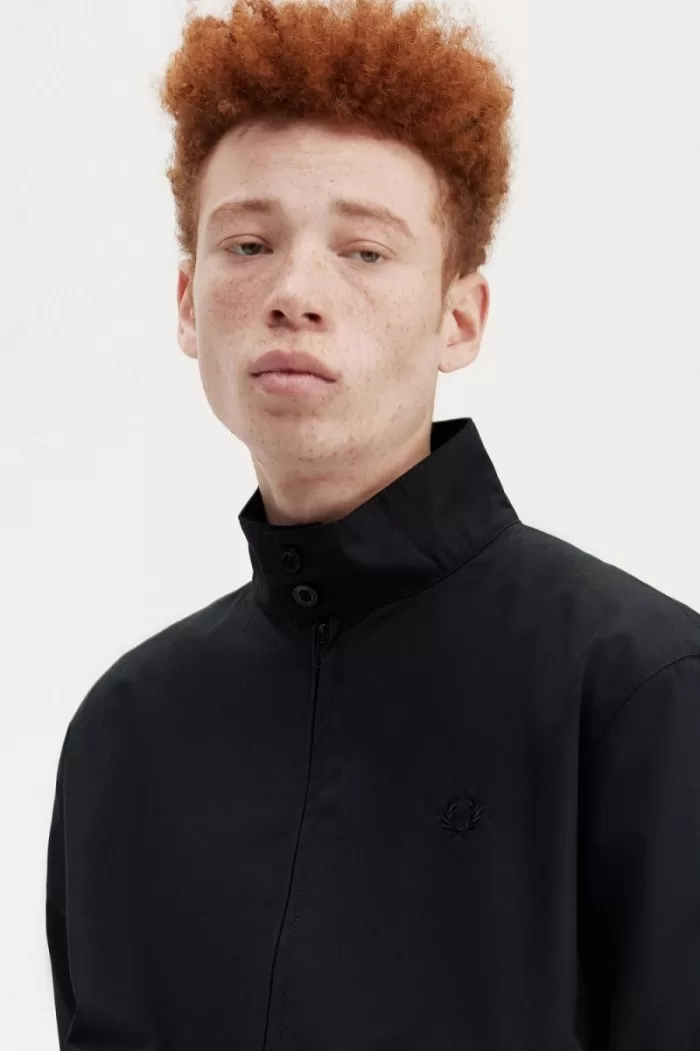 Fred Perry Harrington Men’s Jackets Black | KHXDV5432