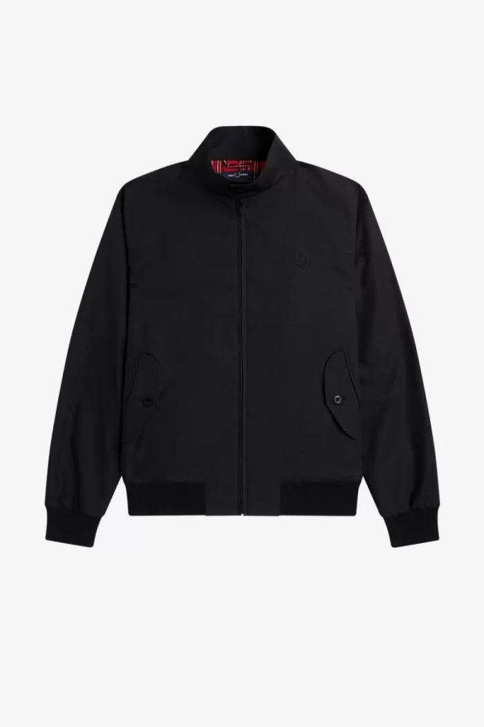 Fred Perry Harrington Men’s Jackets Black | KHXDV5432