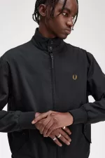 Fred Perry Harrington Men’s Jackets Black | UVYIC3784