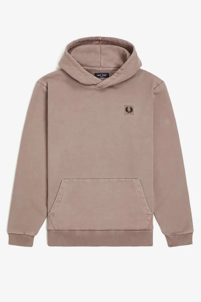 Fred Perry Heavyweight Hooded Men’s Sweatshirts Dark Pink | OEHBL8510