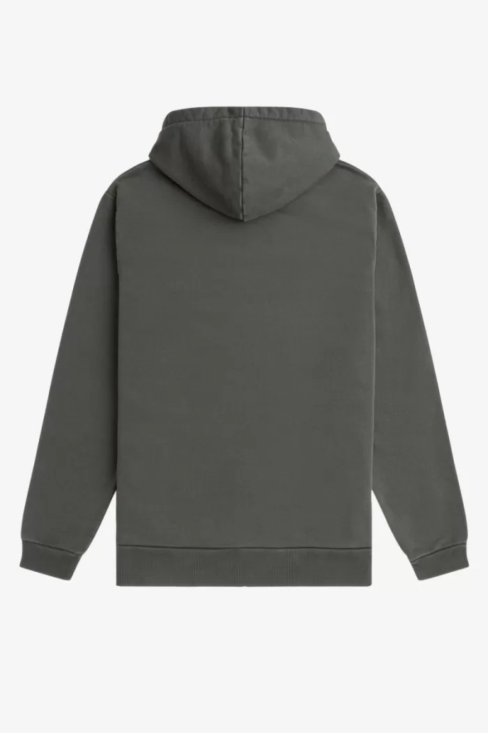 Fred Perry Heavyweight Hooded Men’s Sweatshirts Field Green | MTNOZ8954