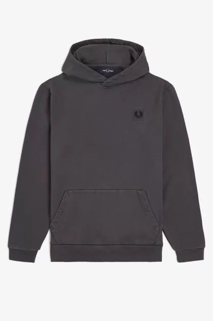 Fred Perry Heavyweight Hooded Men’s Sweatshirts Gunmetal | RCNBS2508