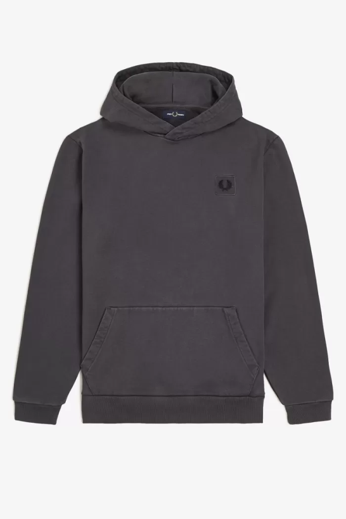 Fred Perry Heavyweight Hooded Men’s Sweatshirts Gunmetal | RCNBS2508