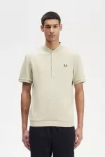 Fred Perry Henley Men’s Polo Shirt Light Mint | FTIHL2718