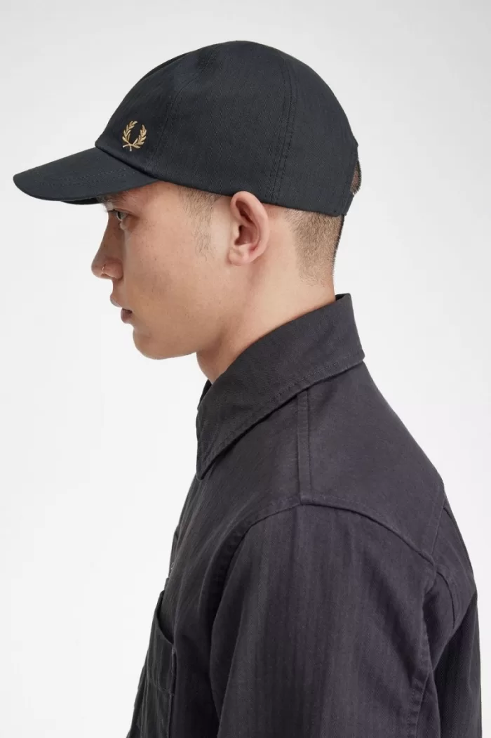 Fred Perry Herringbone Men’s Caps Anchor Grey | UFNSX1842