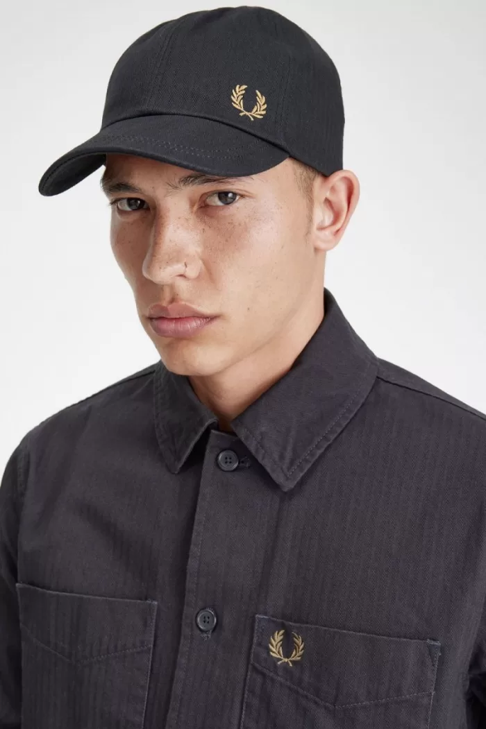 Fred Perry Herringbone Men’s Caps Anchor Grey | UFNSX1842