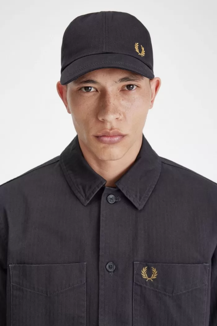 Fred Perry Herringbone Men’s Caps Anchor Grey | UFNSX1842