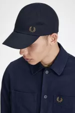 Fred Perry Herringbone Men’s Caps Navy | UERVB1597