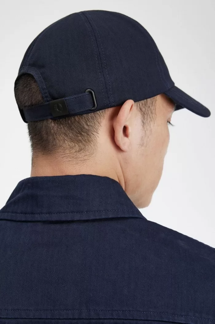 Fred Perry Herringbone Men’s Caps Navy | UERVB1597