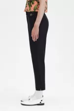 Fred Perry High Waist Women’s Pants Black | LCRNO4583