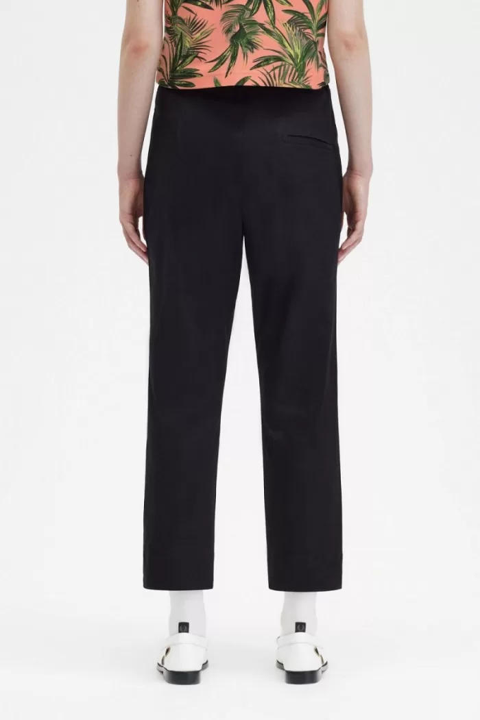 Fred Perry High Waist Women’s Pants Black | LCRNO4583