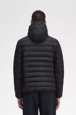 Fred Perry Hooded Insulated Men’s Jackets Black | MJOKD6943