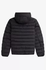 Fred Perry Hooded Insulated Men’s Jackets Black | MJOKD6943