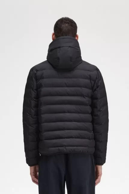 Fred Perry Hooded Insulated Men’s Jackets Black | MJOKD6943