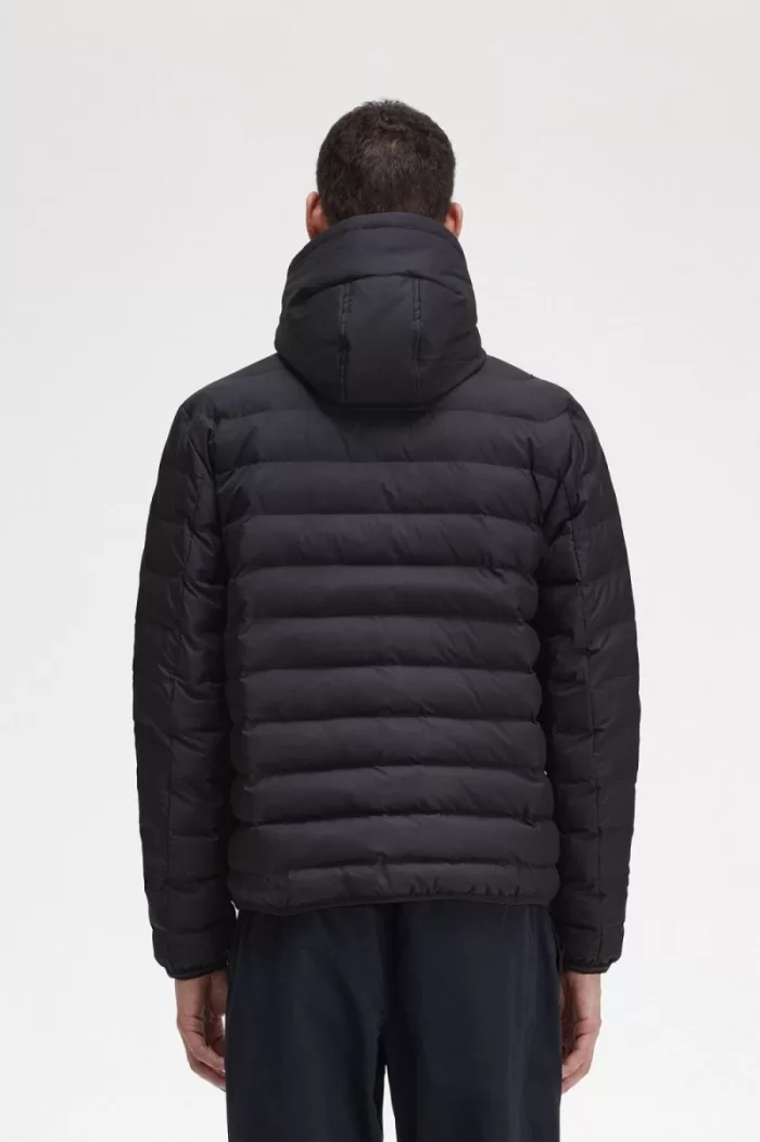 Fred Perry Hooded Insulated Men’s Jackets Black | MJOKD6943