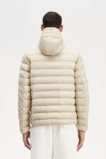 Fred Perry Hooded Insulated Men’s Jackets Oatmeal | DIONP0852