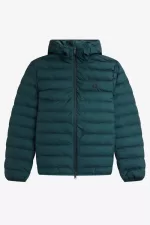 Fred Perry Hooded Insulated Men’s Jackets Petrol Blue | YPOAF7842