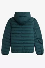 Fred Perry Hooded Insulated Men’s Jackets Petrol Blue | YPOAF7842