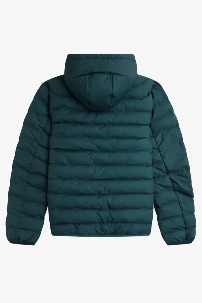 Fred Perry Hooded Insulated Men’s Jackets Petrol Blue | YPOAF7842