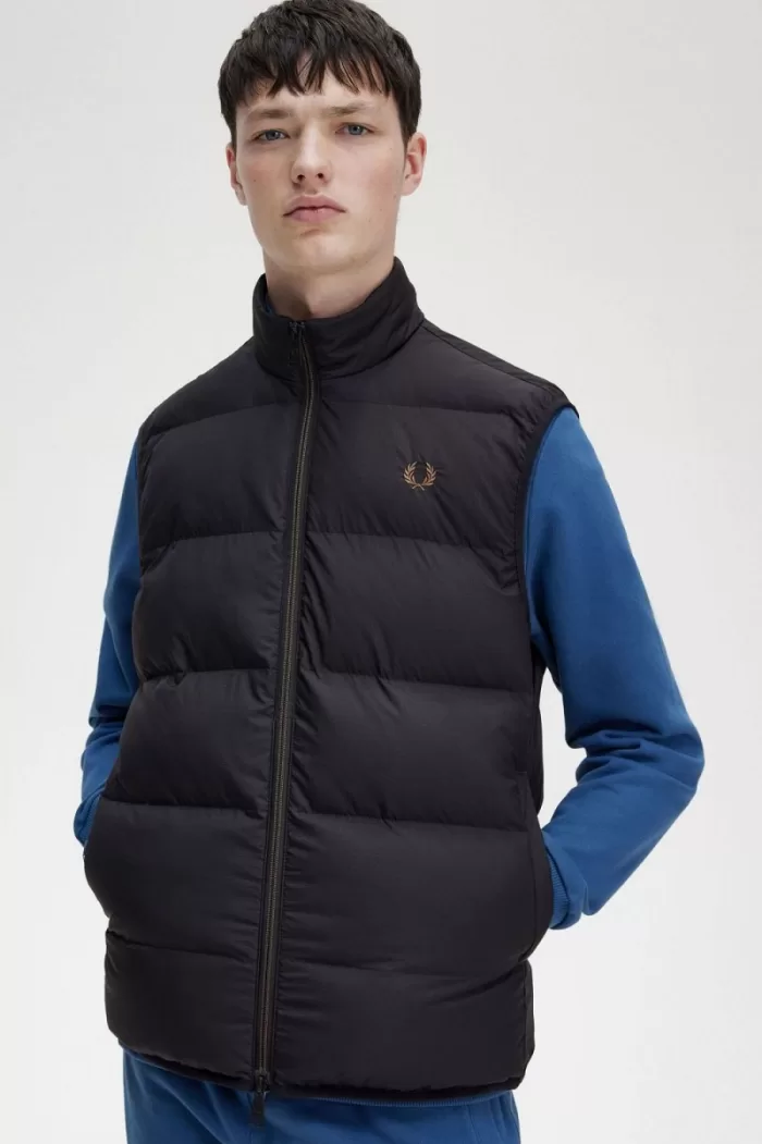 Fred Perry Insulated Men’s Vest Black | MZPVW4180