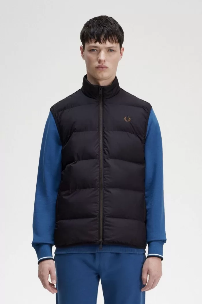 Fred Perry Insulated Men’s Vest Black | MZPVW4180