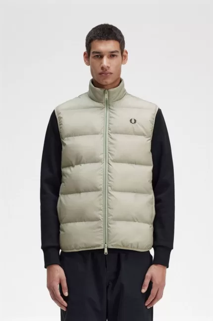 Fred Perry Insulated Men’s Vest Mint | FMAYZ6583