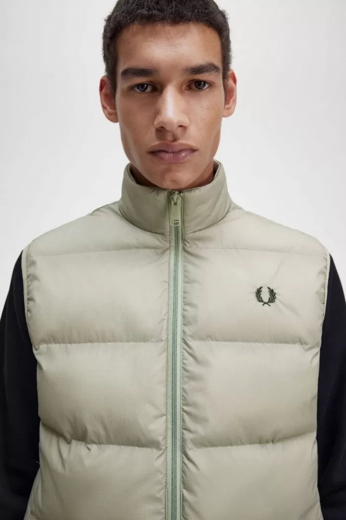 Fred Perry Insulated Men’s Vest Mint | FMAYZ6583