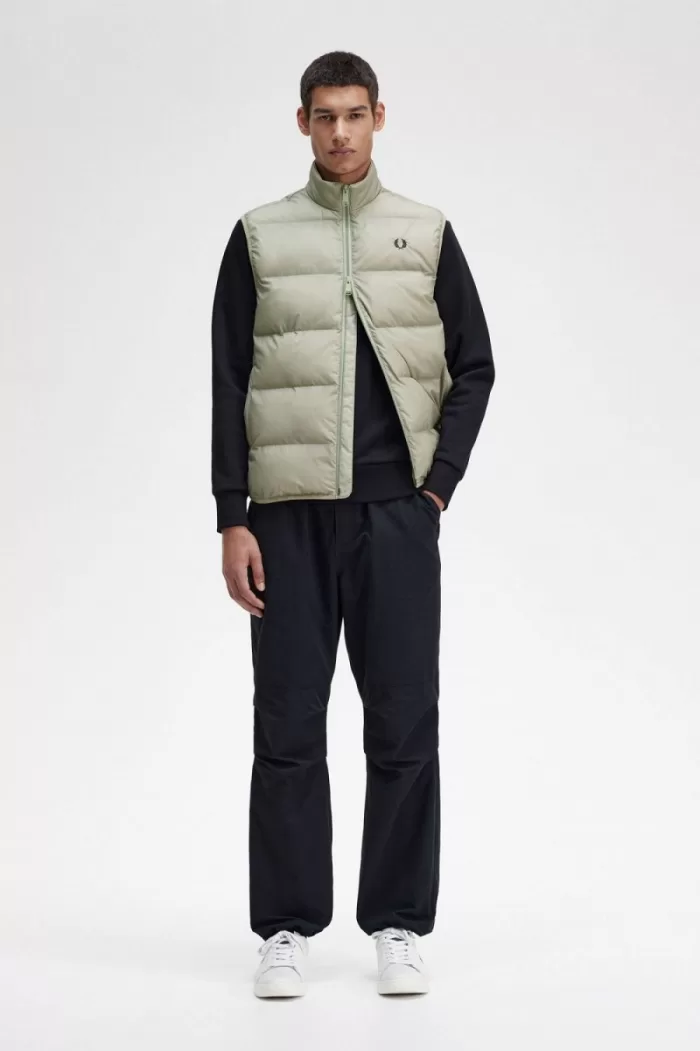 Fred Perry Insulated Men’s Vest Mint | FMAYZ6583