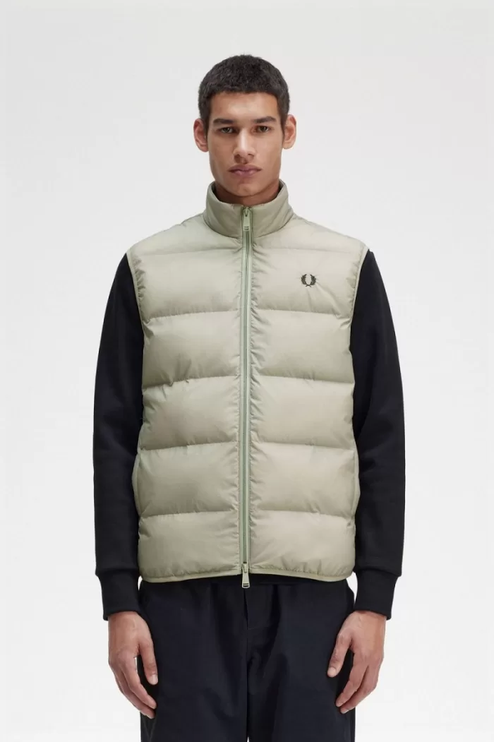 Fred Perry Insulated Men’s Vest Mint | FMAYZ6583