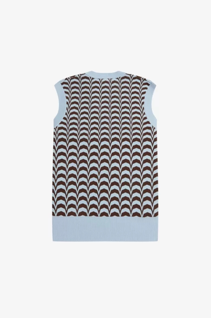 Fred Perry Jacquard Men’s Tanks Turquoise | FYPQD6412