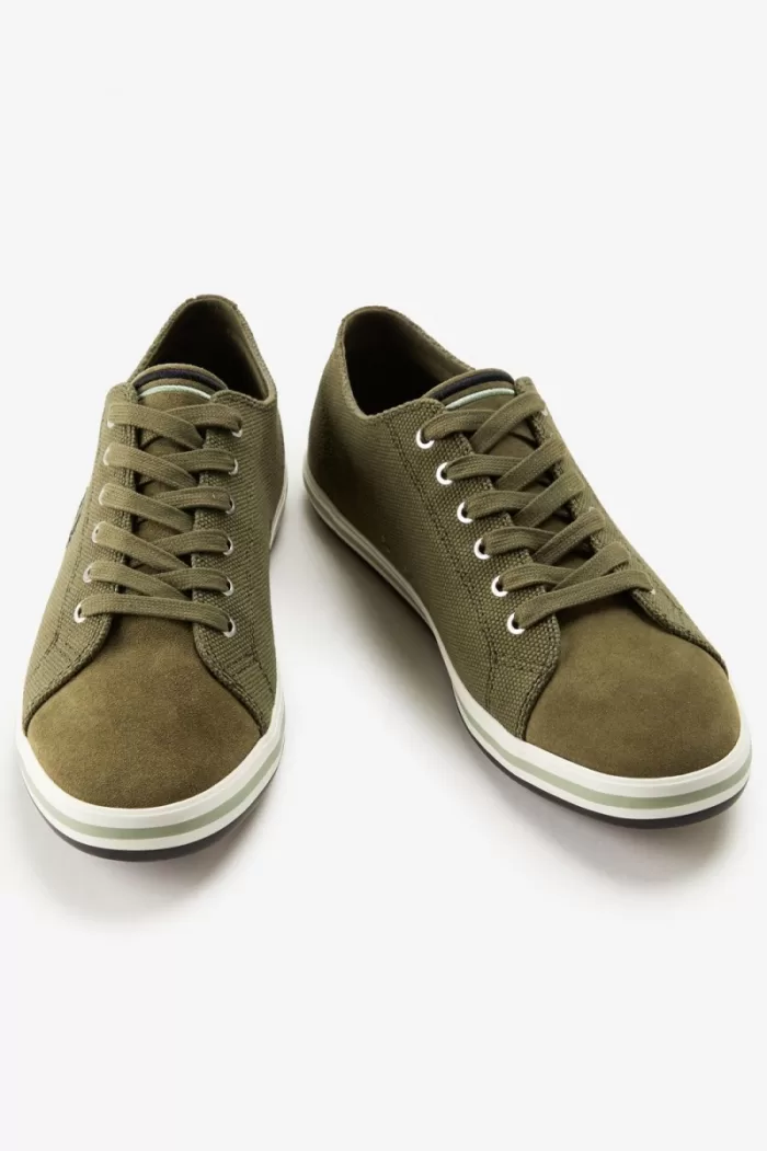 Fred Perry Kingston Men’s Plimsolls Uniform Green | HBNQF3089