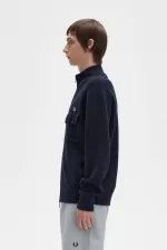 Fred Perry Knitted Men’s Track Jackets Navy | VUYKF1760