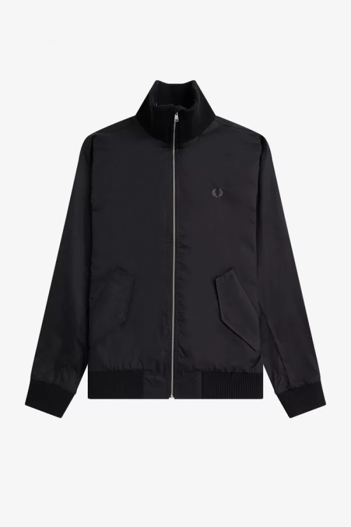 Fred Perry Knitted Rib Tennis Bomber Men’s Jackets Black | GLPWS5913