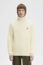 Fred Perry Knitted Roll Neck Men’s Jumper Beige | VUJLQ3016