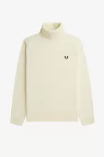 Fred Perry Knitted Roll Neck Men’s Jumper Beige | VUJLQ3016