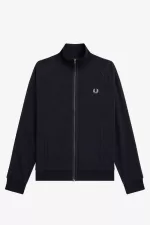 Fred Perry Knitted Tape Men’s Track Jackets Navy | JGZUE8675