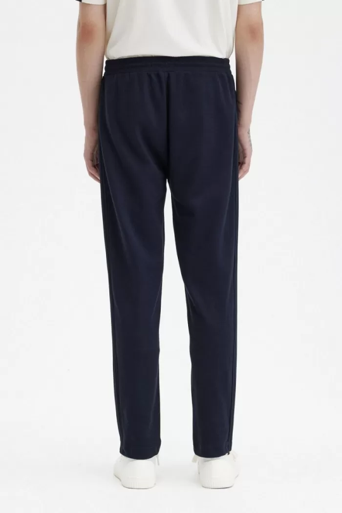 Fred Perry Knitted Taped Track Men’s Pants Navy | QYFUN6842