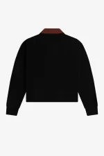 Fred Perry Knitted Women’s Shirt Black | OIPXJ2357