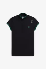 Fred Perry Knitted Women’s Shirt Black | XSPFC6920