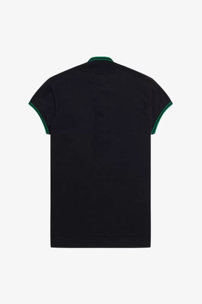 Fred Perry Knitted Women’s Shirt Black | XSPFC6920