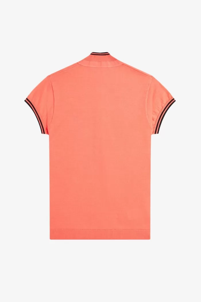 Fred Perry Knitted Women’s Shirt Coral Heat | UJYVC8094