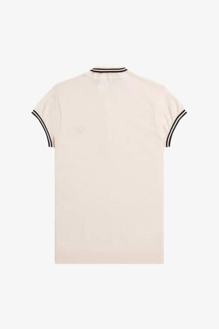 Fred Perry Knitted Women’s Shirt Milky Pink | PJNLT7925