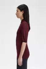 Fred Perry Knitted Women’s Shirt Oxblood | CLAOY5207